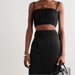 TOVE Gigi gathere silk cotton blend top